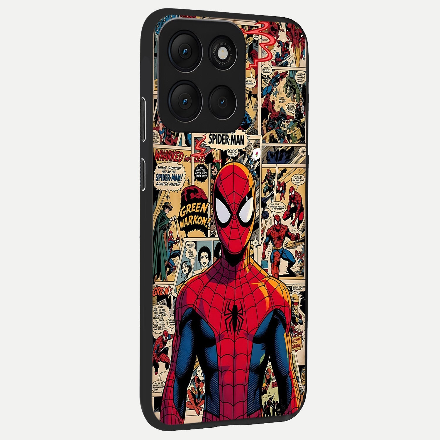  Aesthetic Spider back cover For Moto G86 Power slim fit glass case with vibrant aesthetic design