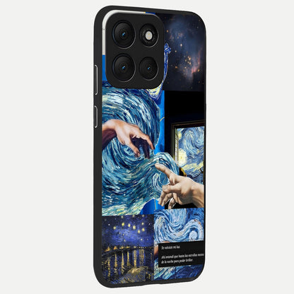  Aesthetic Vando Hands back cover For Moto G86 Power slim fit glass case with vibrant aesthetic design