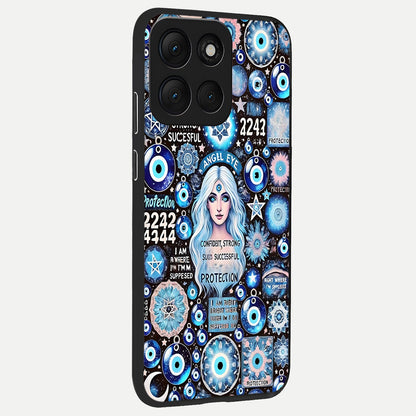  Angel Aura Shield back cover For Moto G86 Power slim fit glass case with vibrant aesthetic design