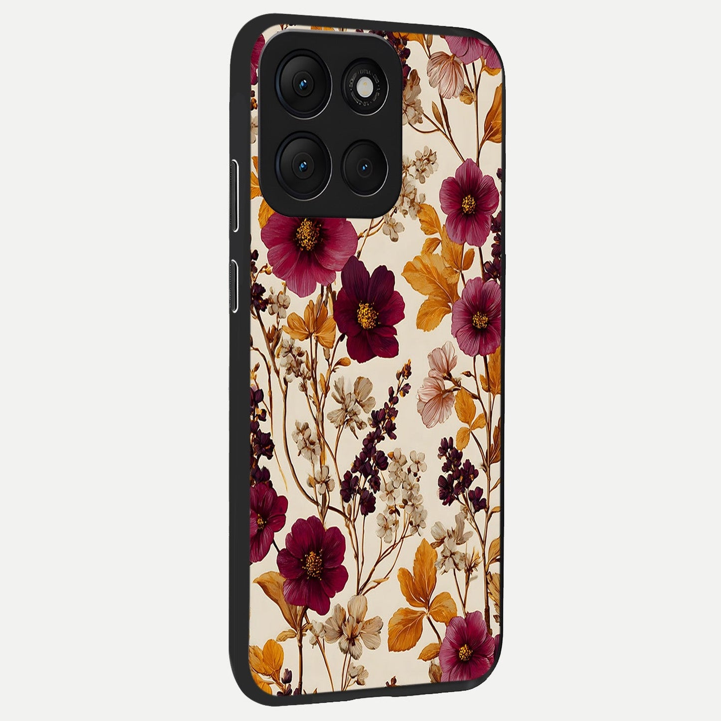  Autumn Wine Bloom back cover For Moto G86 Power slim fit glass case with vibrant aesthetic design