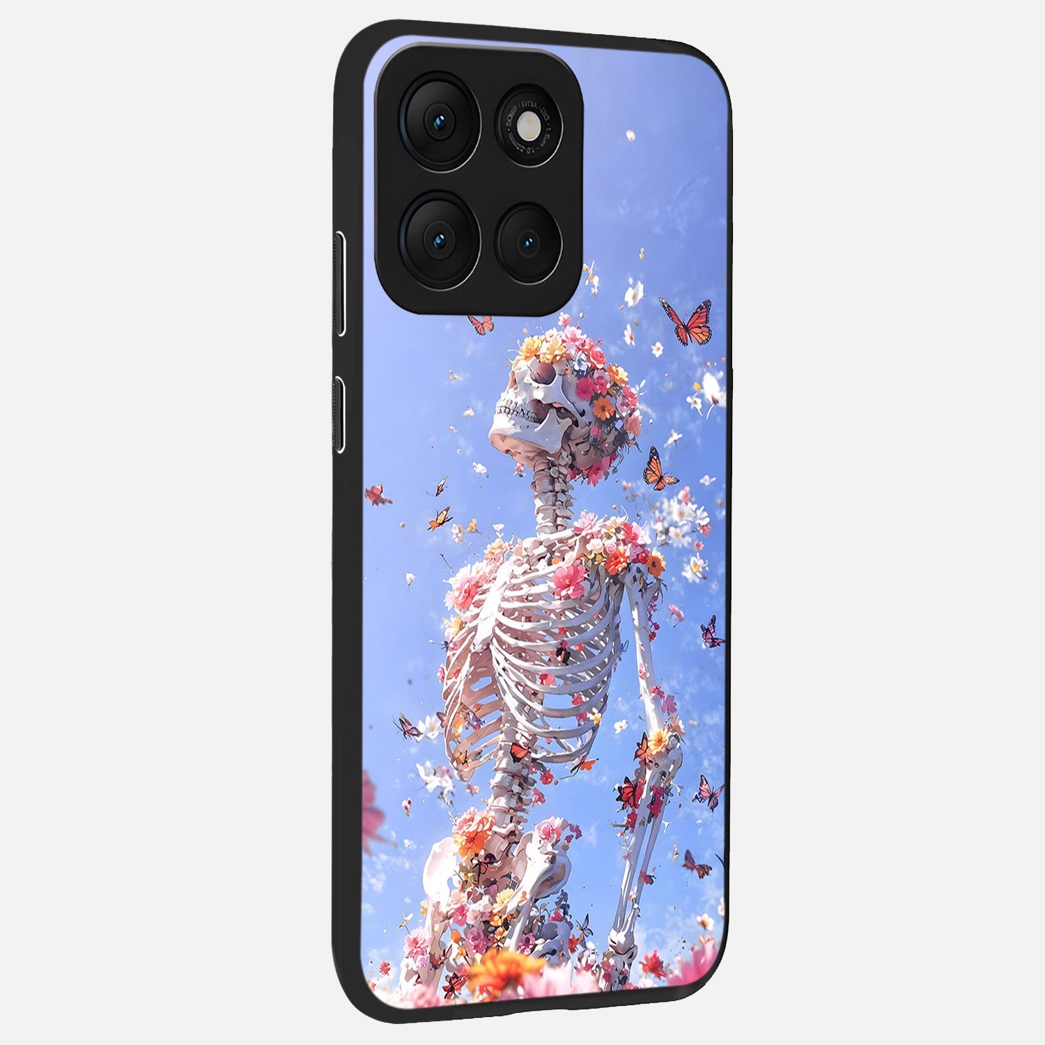 Bloom Beyond Bones back cover For Moto G86 Power slim fit glass case with vibrant aesthetic design