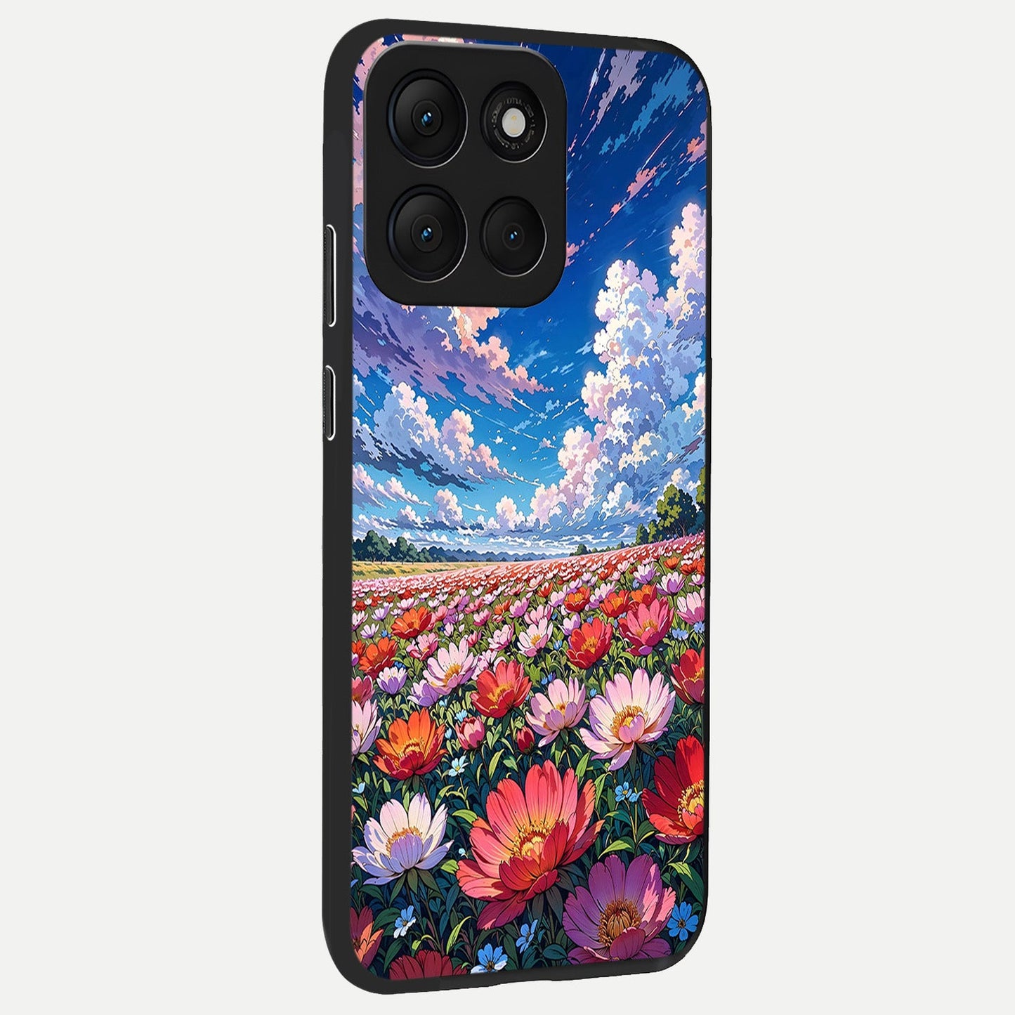  Blossom Sky Field back cover For Moto G86 Power slim fit glass case with vibrant aesthetic design