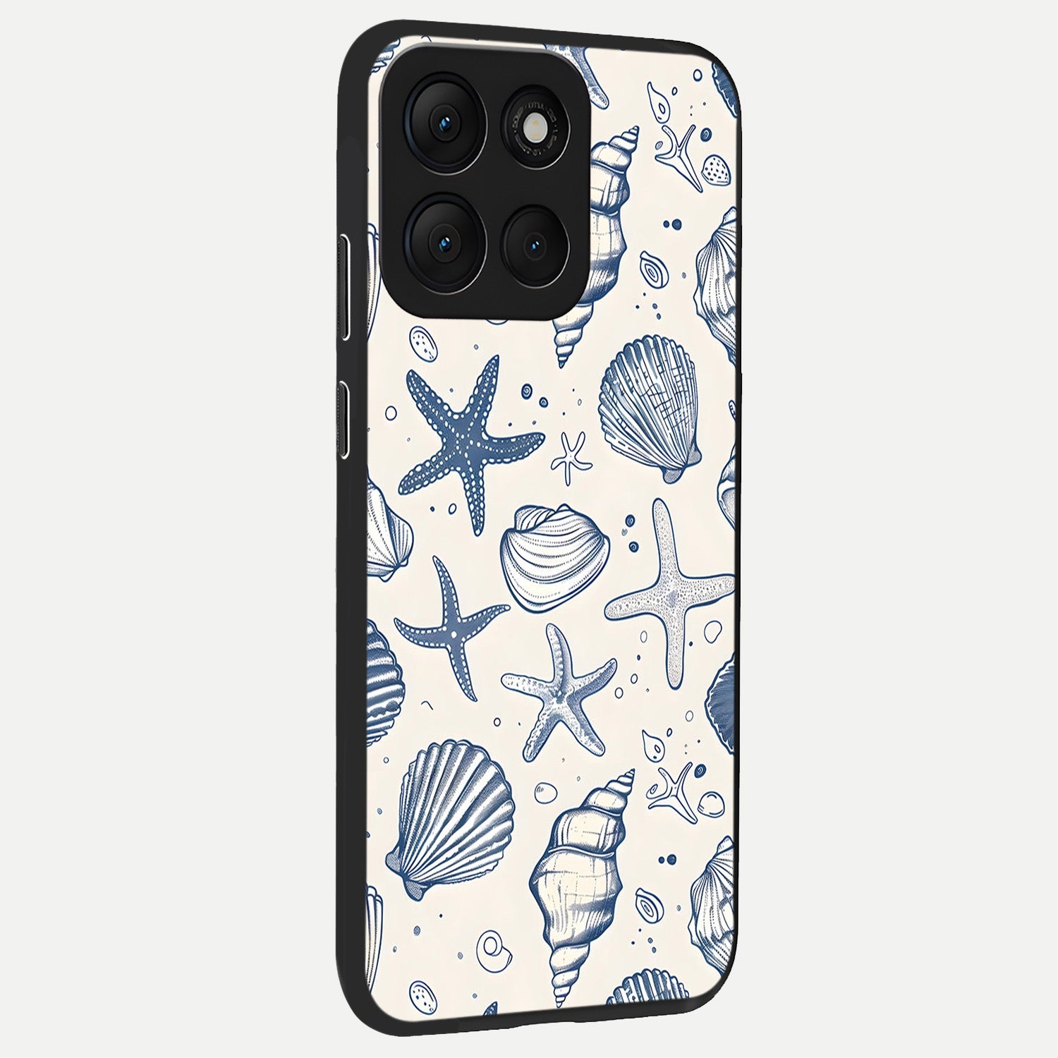  Blue Ocean Outline back cover For Moto G86 Power slim fit glass case with vibrant aesthetic design