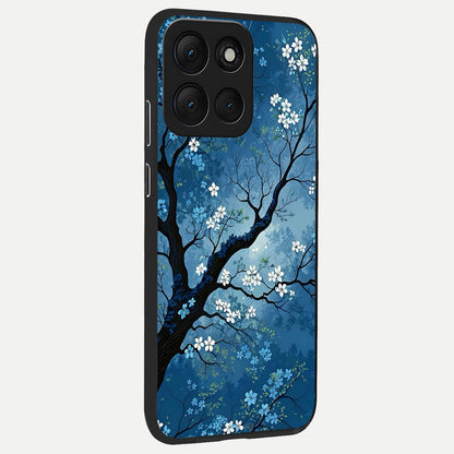  Blue Tree Serenity back cover For Moto G86 Power slim fit glass case with vibrant aesthetic design