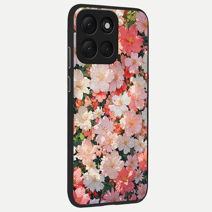  Blush Bloom Field back cover For Moto G86 Power slim fit glass case with vibrant aesthetic design