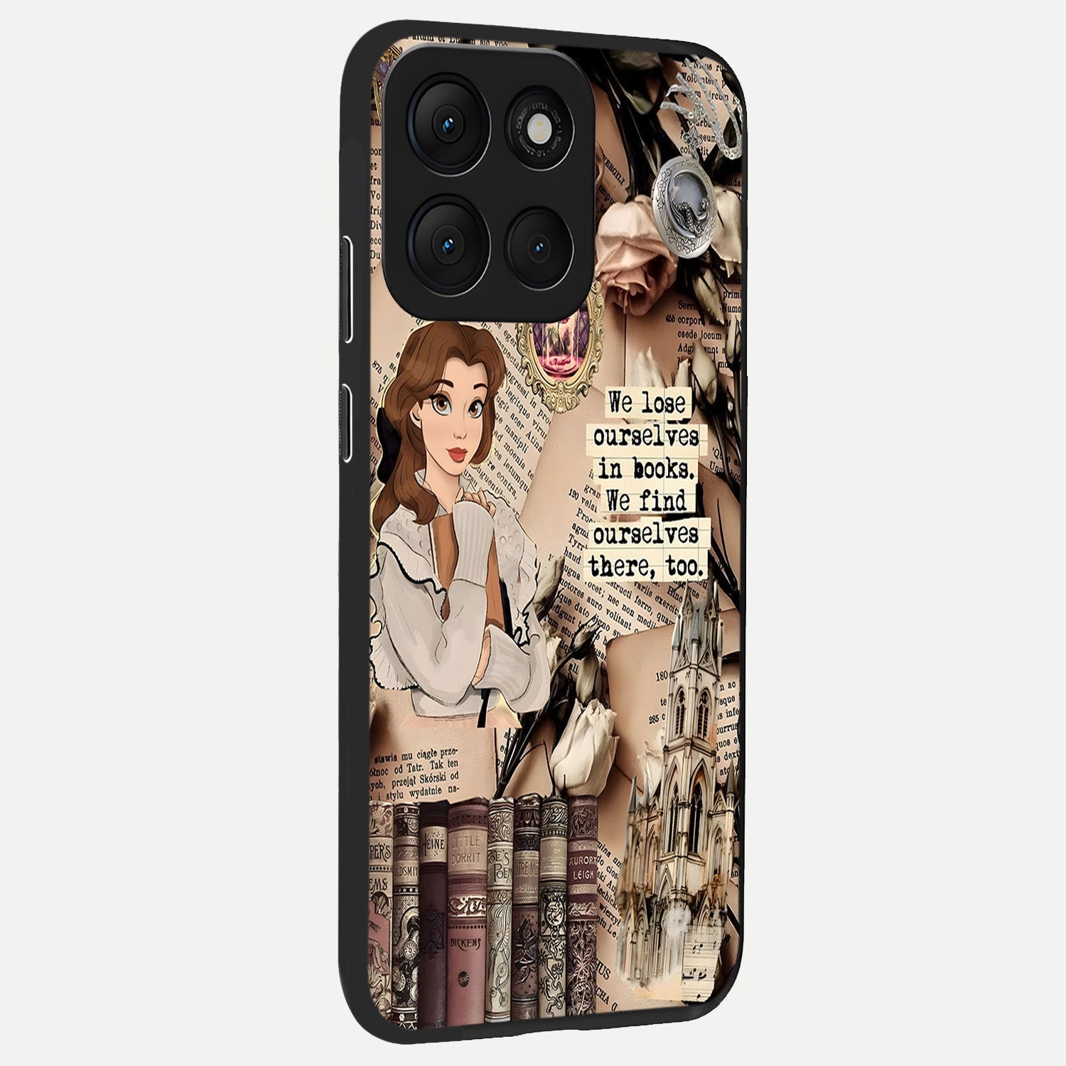  Bookish Dream World back cover For Moto G86 Power slim fit glass case with vibrant aesthetic design