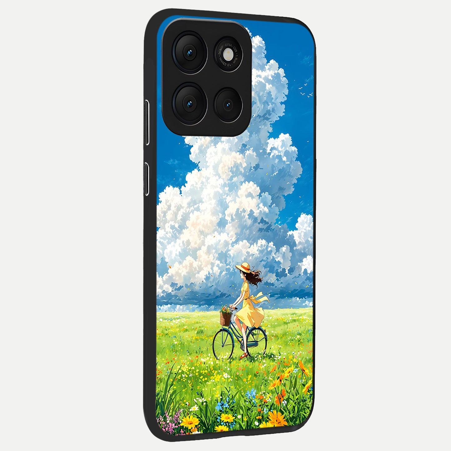  Breezy Meadow Ride back cover For Moto G86 Power slim fit glass case with vibrant aesthetic design