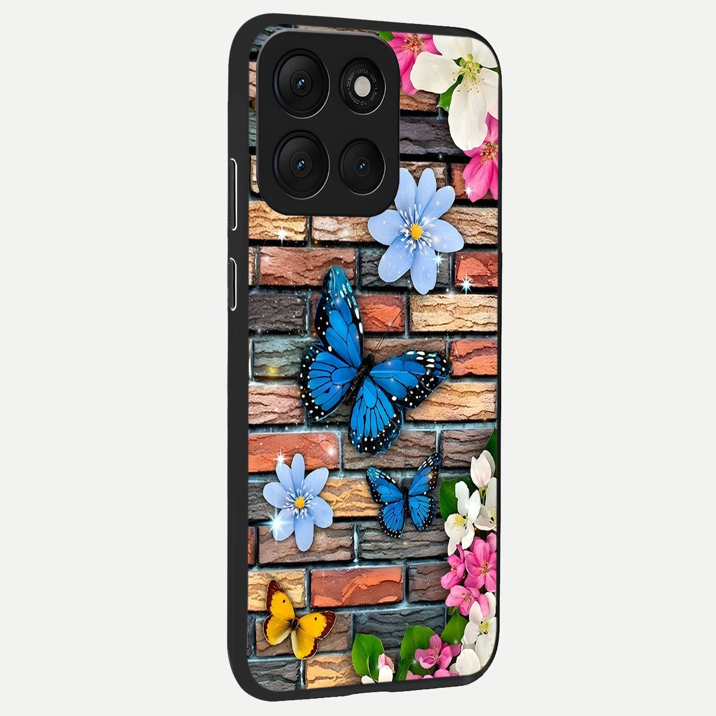  Brick Bloom Flight back cover For Moto G86 Power slim fit glass case with vibrant aesthetic design