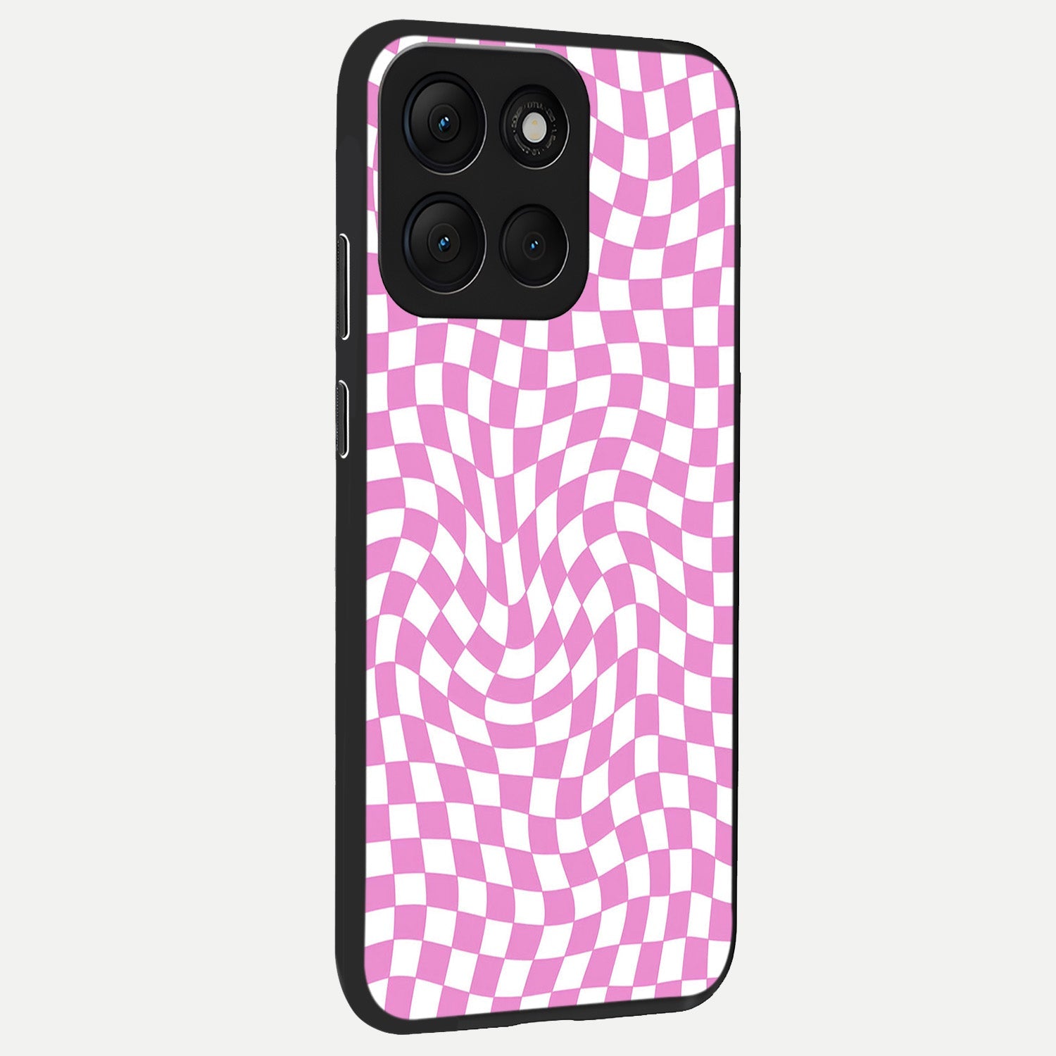  Bubblegum Check Wave back cover For Moto G86 Power slim fit glass case with vibrant aesthetic design