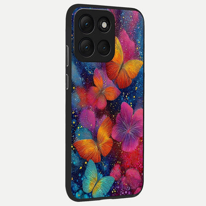  Butterfly Dream Mist back cover For Moto G86 Power slim fit glass case with vibrant aesthetic design
