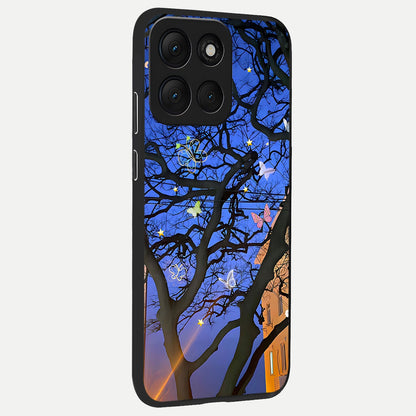  Butterfly Night Magic back cover For Moto G86 Power slim fit glass case with vibrant aesthetic design
