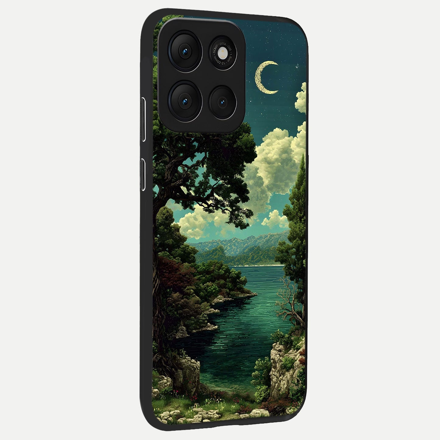  Celestial Lake Peace back cover For Moto G86 Power slim fit glass case with vibrant aesthetic design
