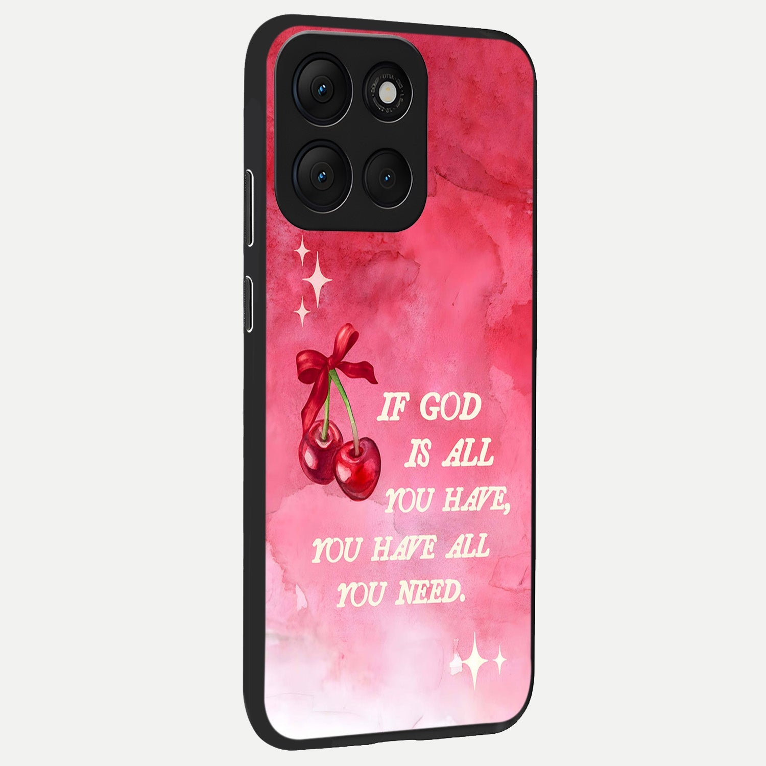  Cherry Quote back cover For Moto G86 Power slim fit glass case with vibrant aesthetic design