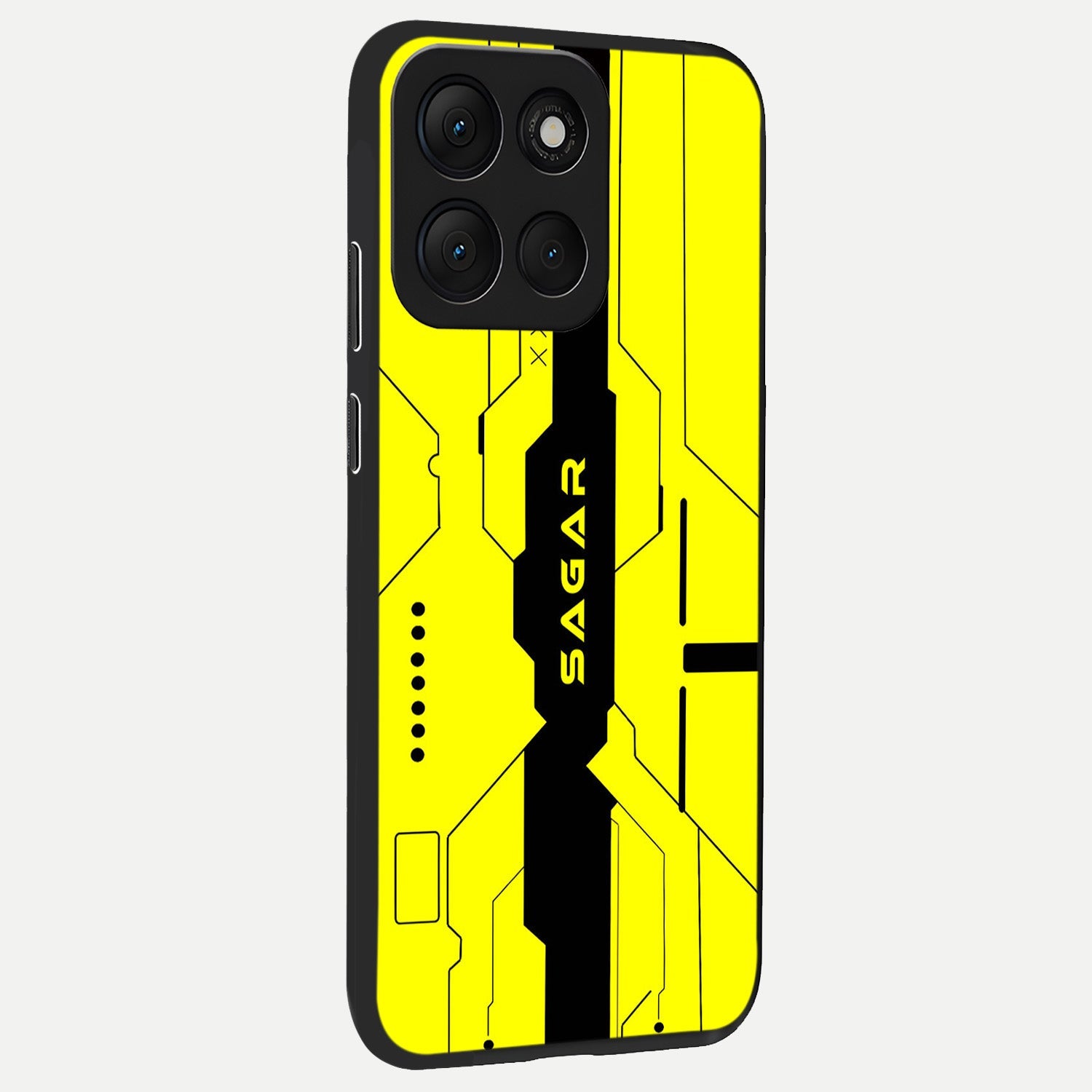  Circuit CYBERPUNK Custom Name back cover For Moto G86 Power slim fit glass case with vibrant aesthetic design