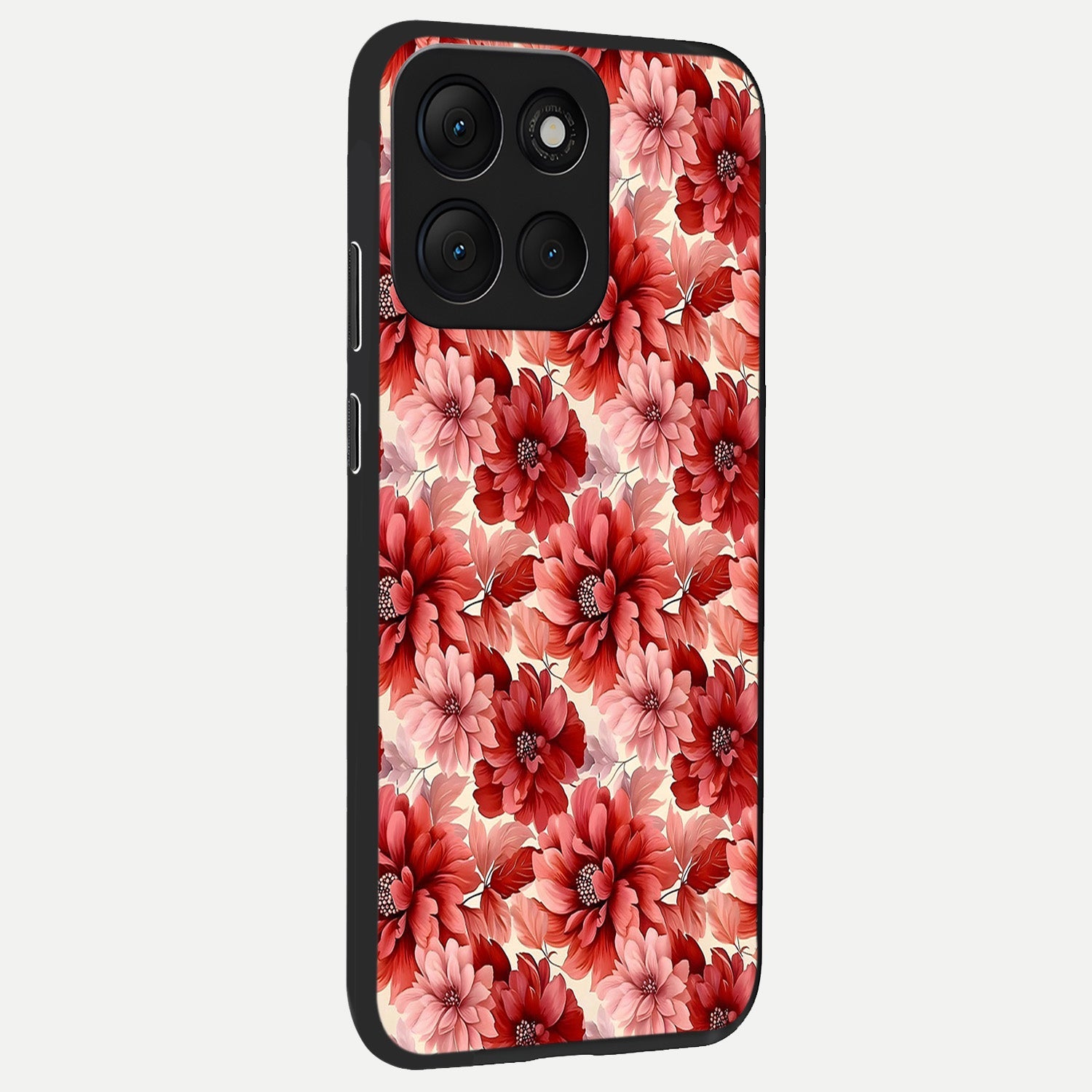  Crimson Love Petals back cover For Moto G86 Power slim fit glass case with vibrant aesthetic design