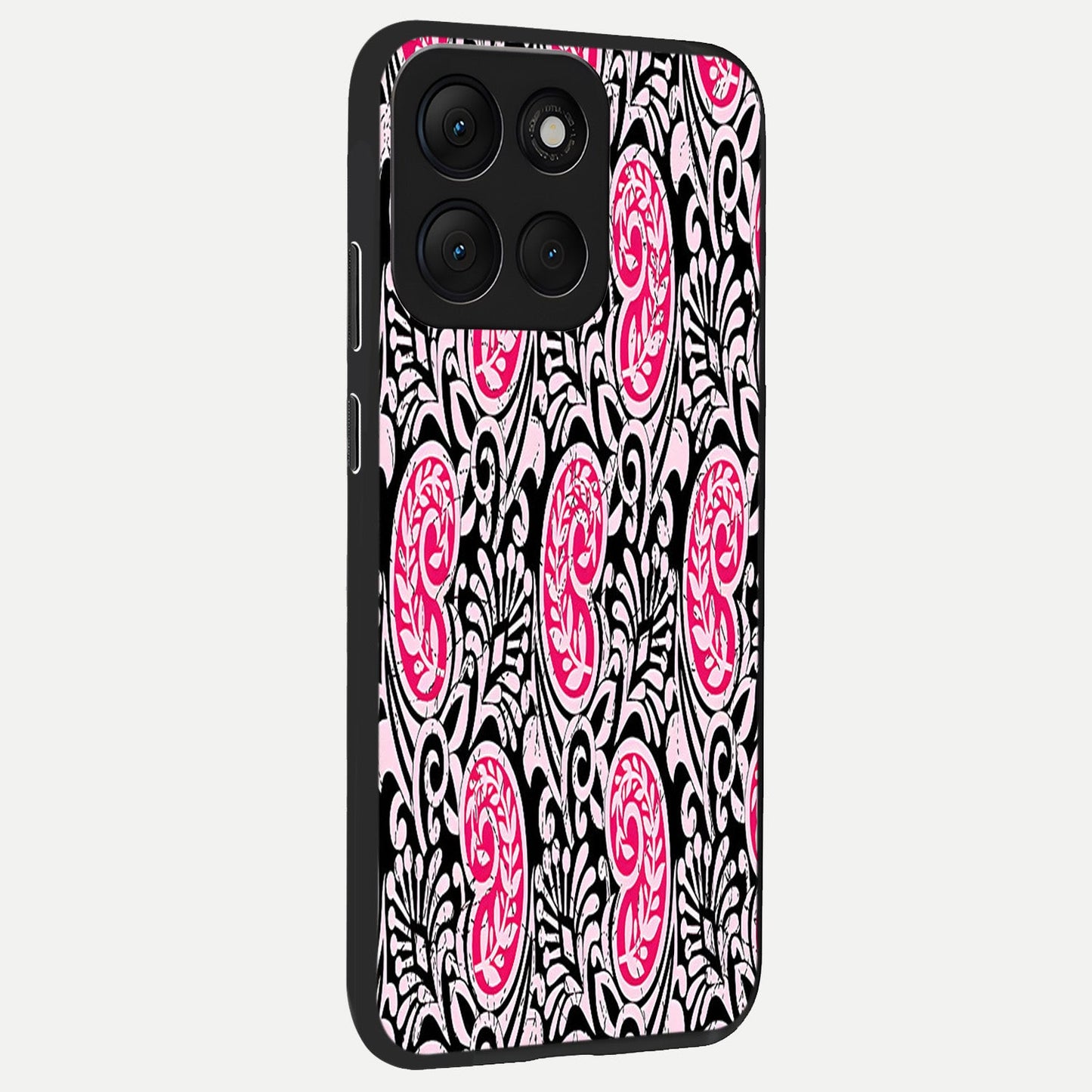  Crimson Paisley Charm back cover For Moto G86 Power slim fit glass case with vibrant aesthetic design
