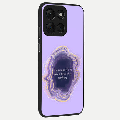  Damned People Quote back cover For Moto G86 Power slim fit glass case with vibrant aesthetic design
