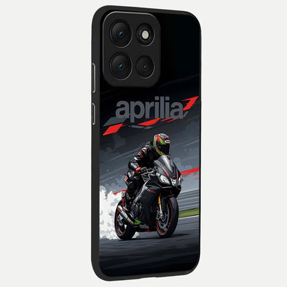  Dark Aprilla back cover For Moto G86 Power slim fit glass case with vibrant aesthetic design