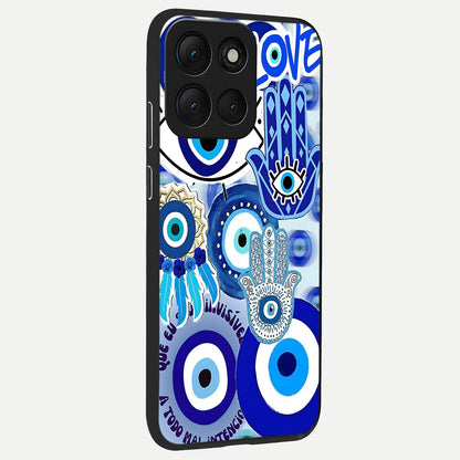  Evil Eyes Dream back cover For Moto G86 Power slim fit glass case with vibrant aesthetic design