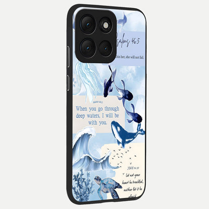  Faithful Ocean Promise back cover For Moto G86 Power slim fit glass case with vibrant aesthetic design