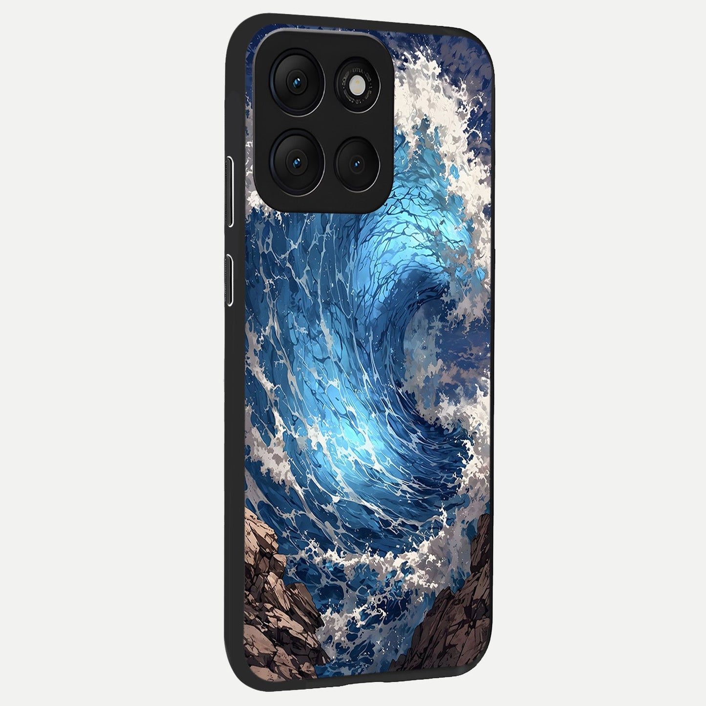  Giant Ocean Wave back cover For Moto G86 Power slim fit glass case with vibrant aesthetic design