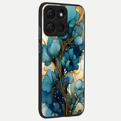 Golden Bloom Symphony back cover For Moto G86 Power slim fit glass case with vibrant aesthetic design
