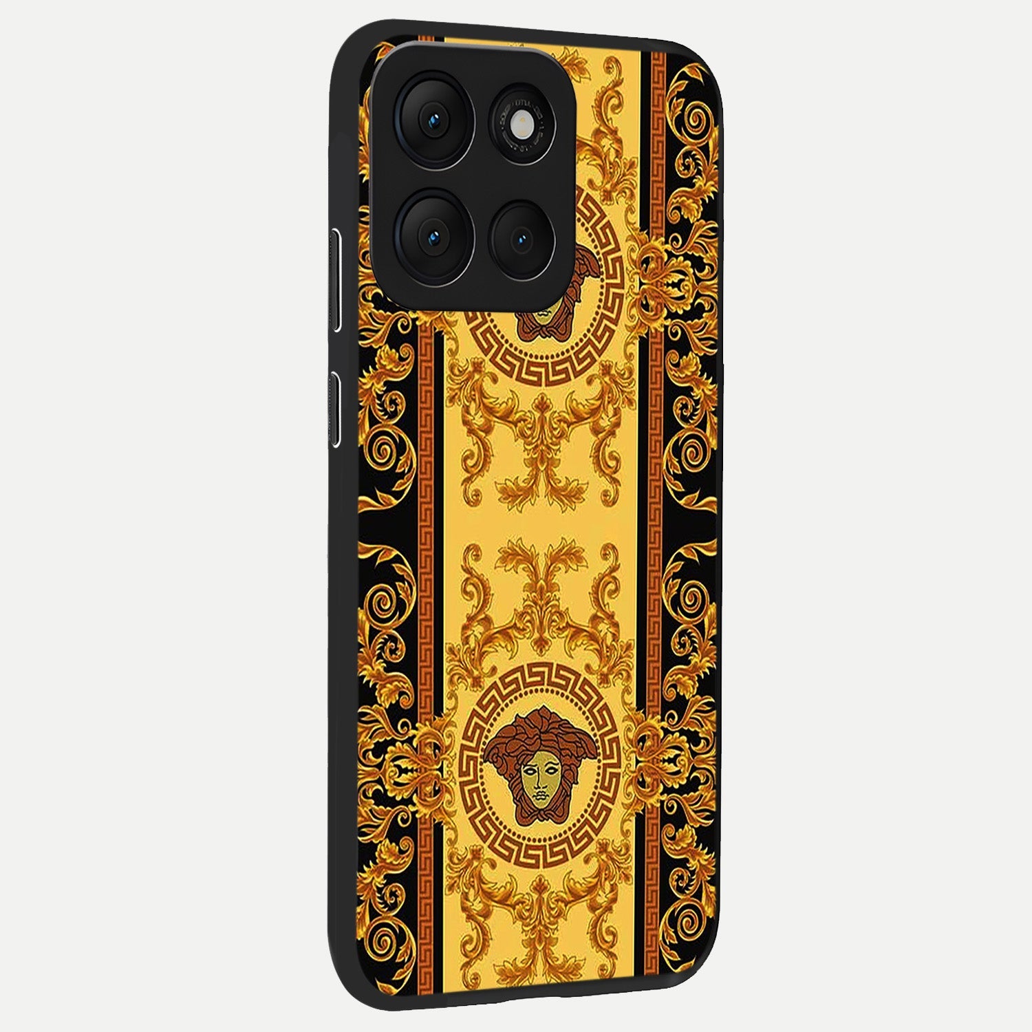  Golden Royal Heritage back cover For Moto G86 Power slim fit glass case with vibrant aesthetic design