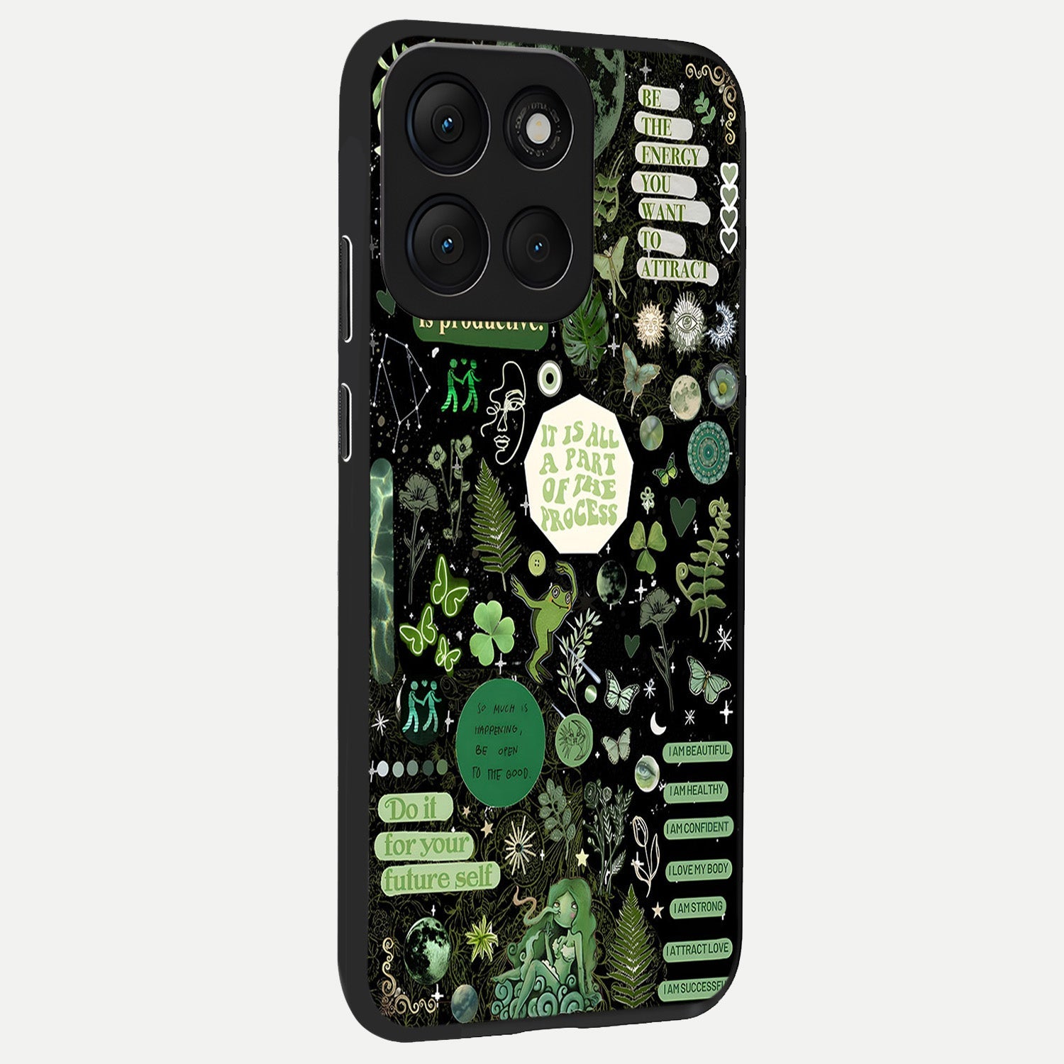  Green Mandala Pattern back cover For Moto G86 Power slim fit glass case with vibrant aesthetic design