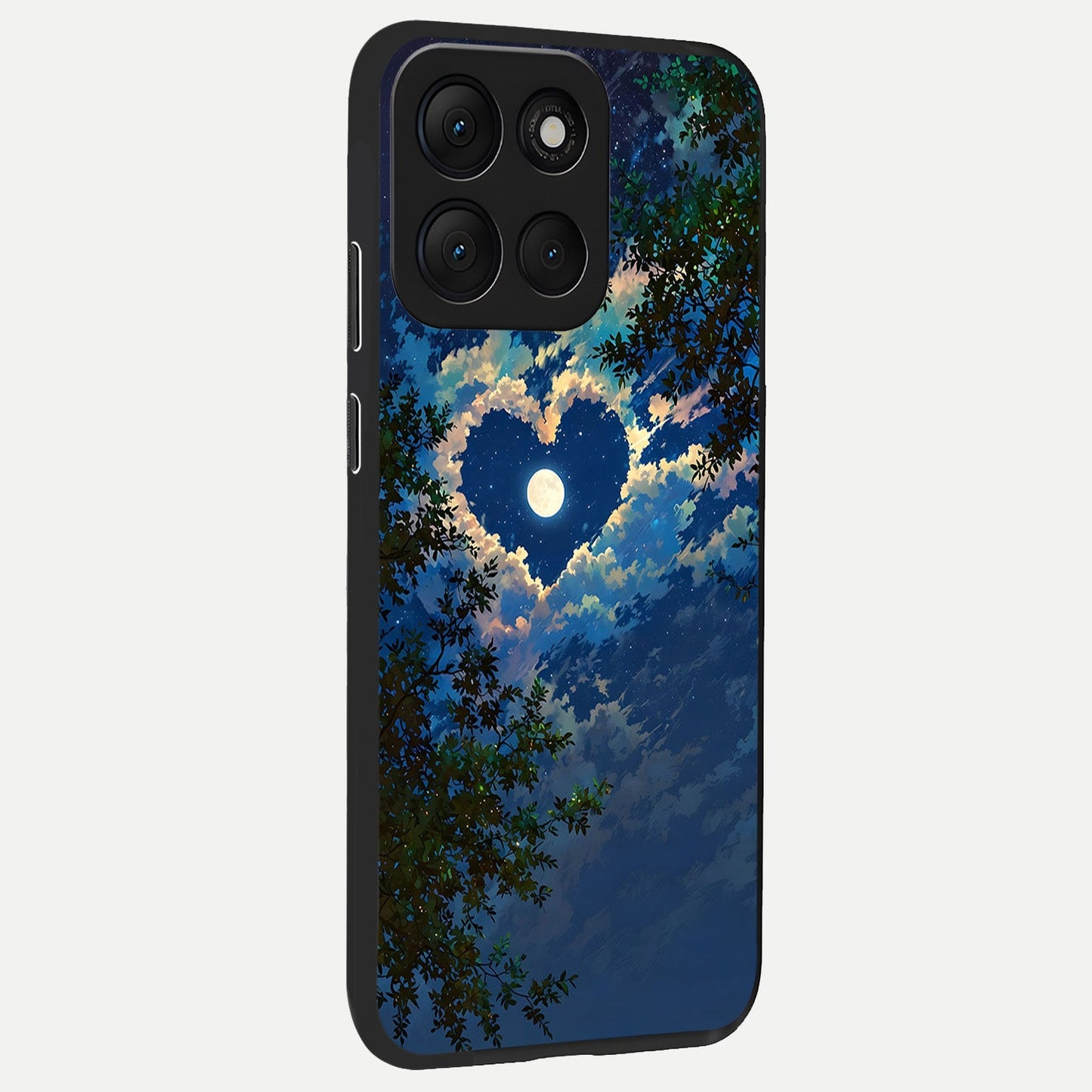  Heart With Moon Sky back cover For Moto G86 Power slim fit glass case with vibrant aesthetic design