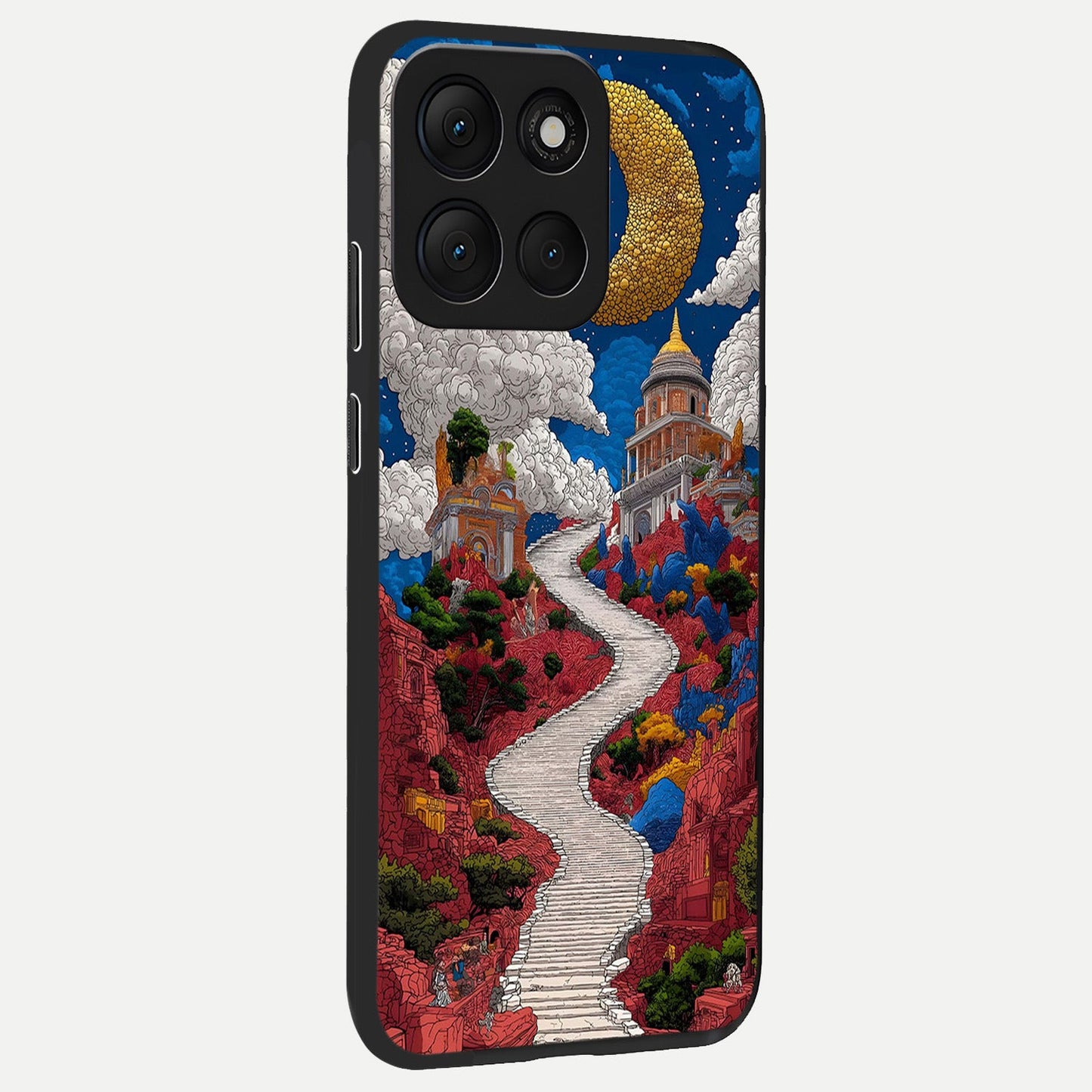  Heavenly Moon Path back cover For Moto G86 Power slim fit glass case with vibrant aesthetic design