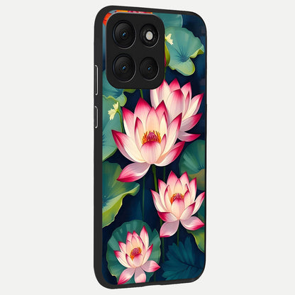  Lotus Dream Serenity back cover For Moto G86 Power slim fit glass case with vibrant aesthetic design