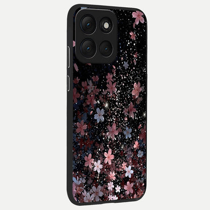  Starlit Flower Dreams back cover For Moto G86 Power slim fit glass case with vibrant aesthetic design