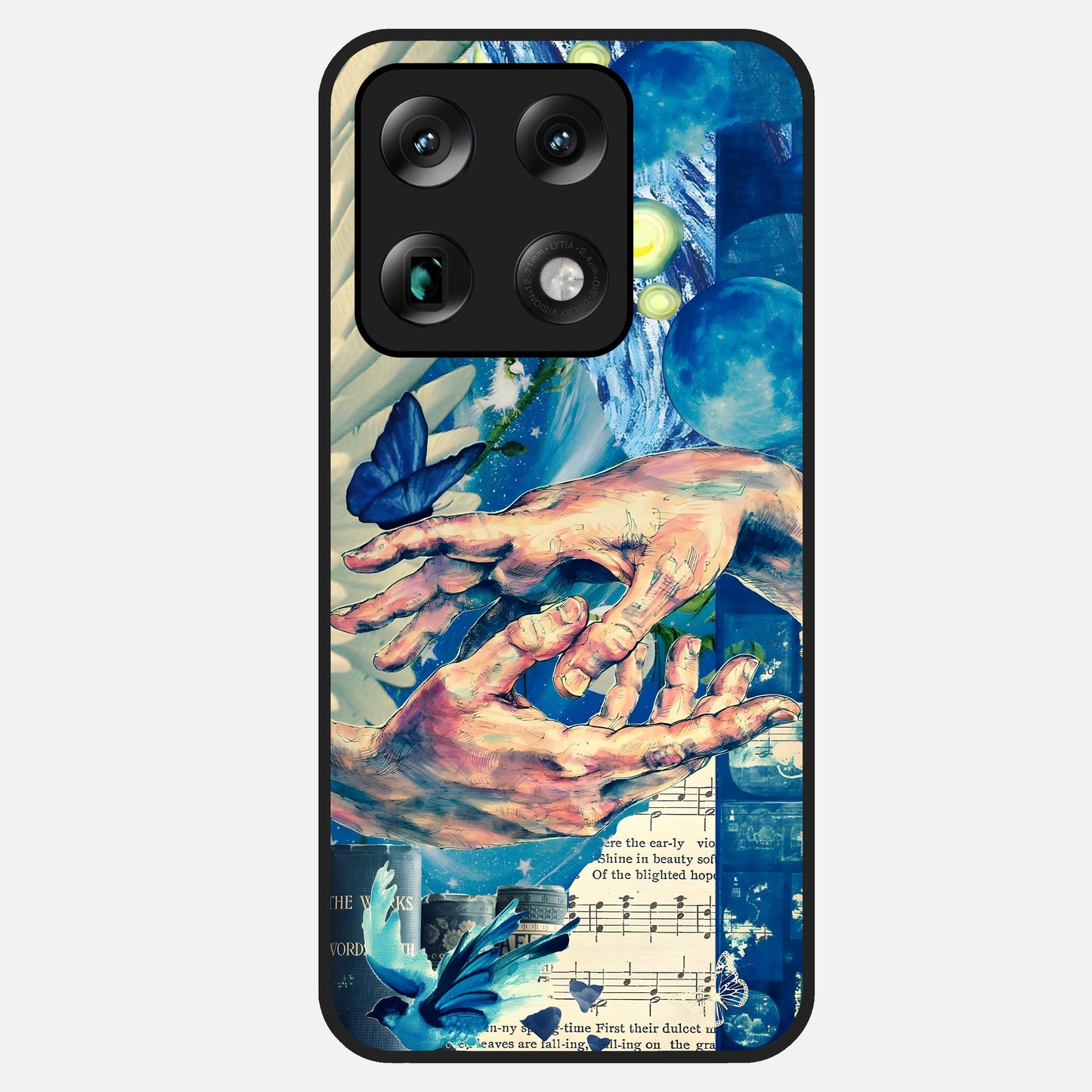  Aesthetic Divider Glass Case For Moto Signature back cover – full design glossy printed glass finish