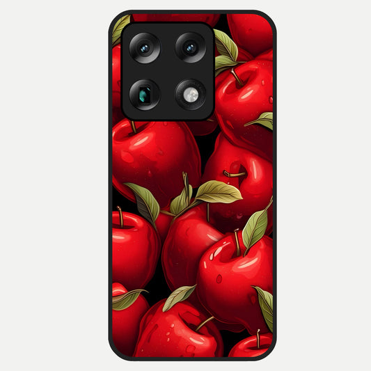  Apple Pattern Glass Case For Moto Signature back cover – full design glossy printed glass finish