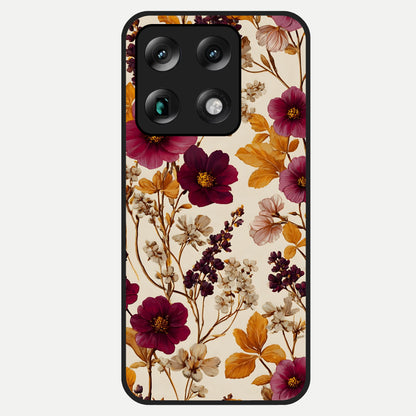  Autumn Wine Bloom Glass Case For Moto Signature back cover – full design glossy printed glass finish