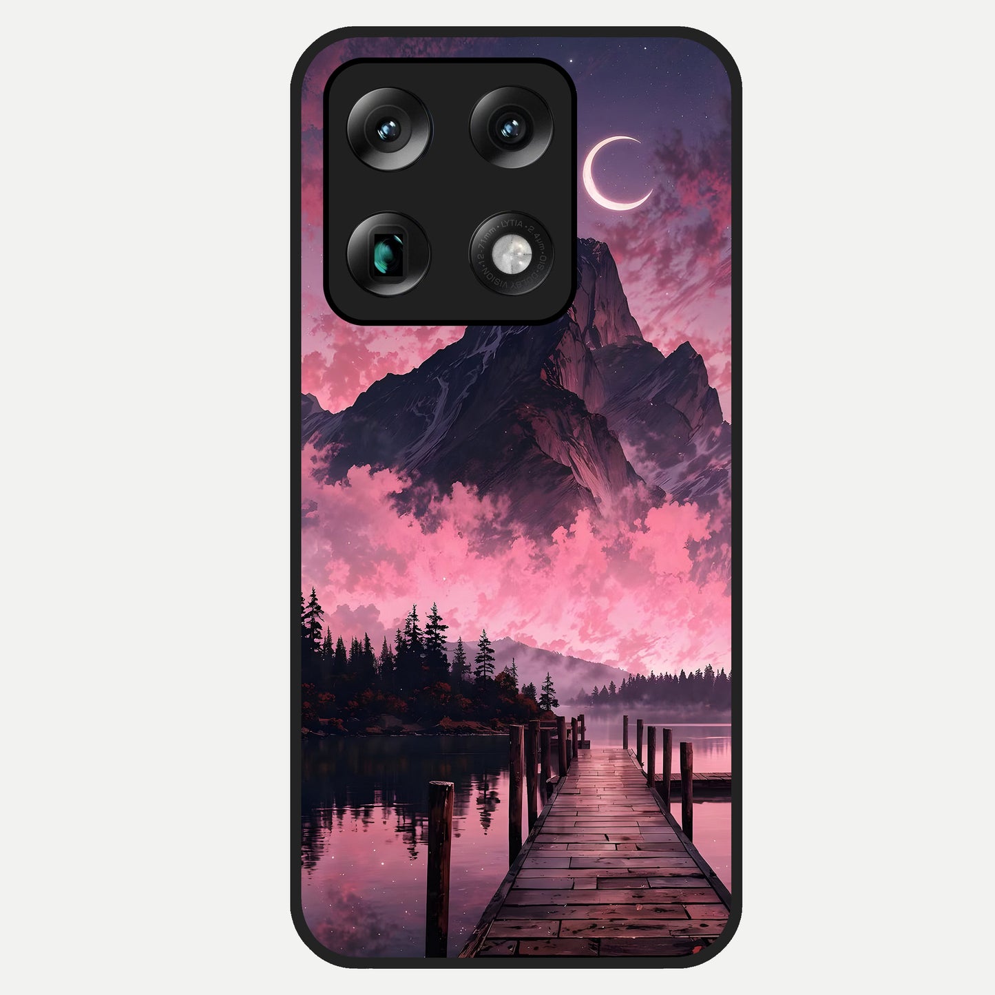  Beautiful Mountain View Glass Case For Moto Signature back cover – full design glossy printed glass finish