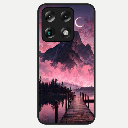  Beautiful Mountain View Glass Case For Moto Signature back cover – full design glossy printed glass finish