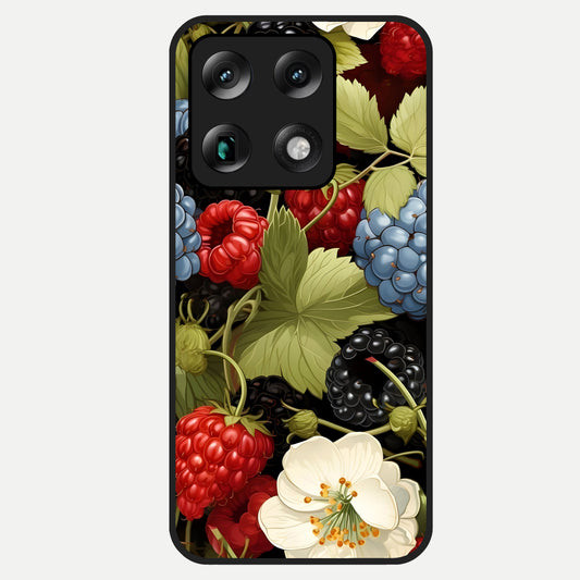  Berry Bloom Charm Glass Case For Moto Signature back cover – full design glossy printed glass finish