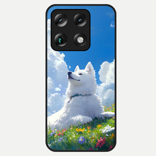  Blissful Cloud Pup Glass Case For Moto Signature back cover – full design glossy printed glass finish