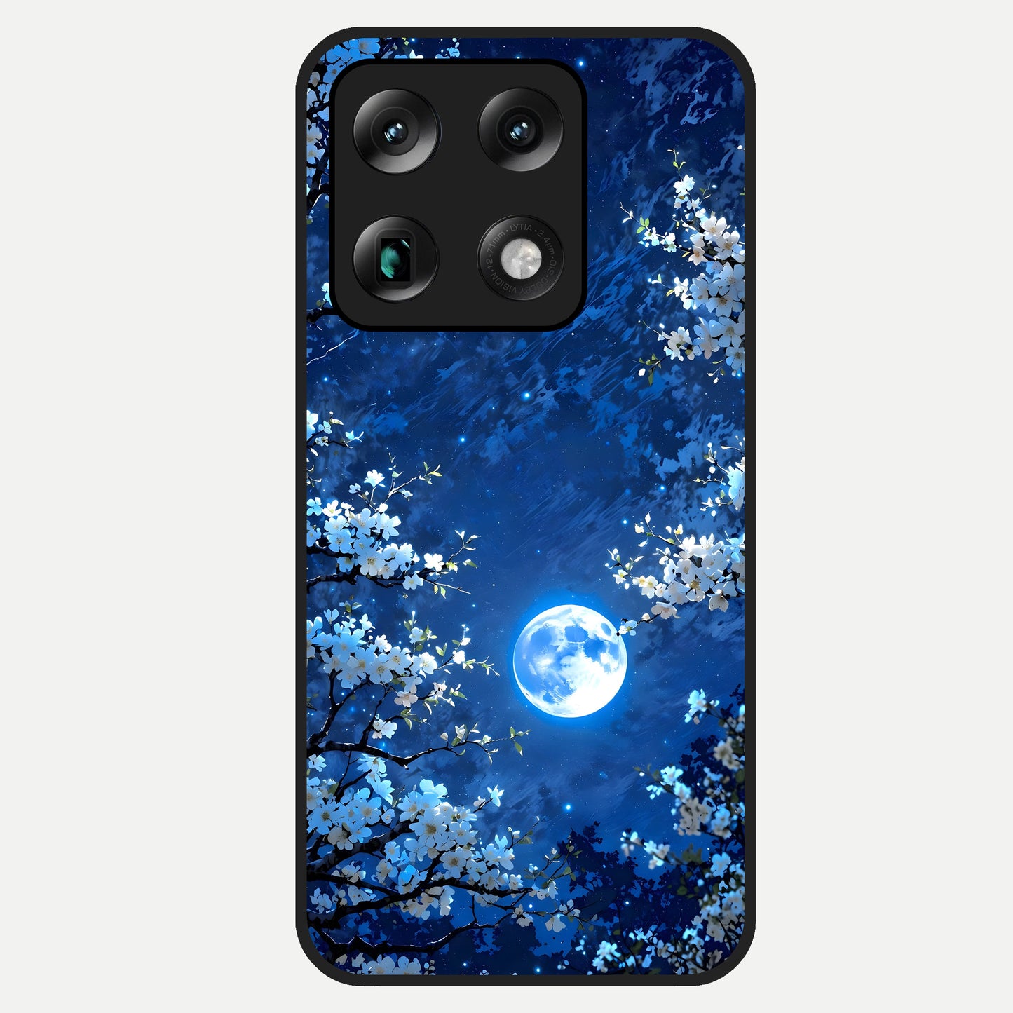  Blossom Moonlight Sky Glass Case For Moto Signature back cover – full design glossy printed glass finish