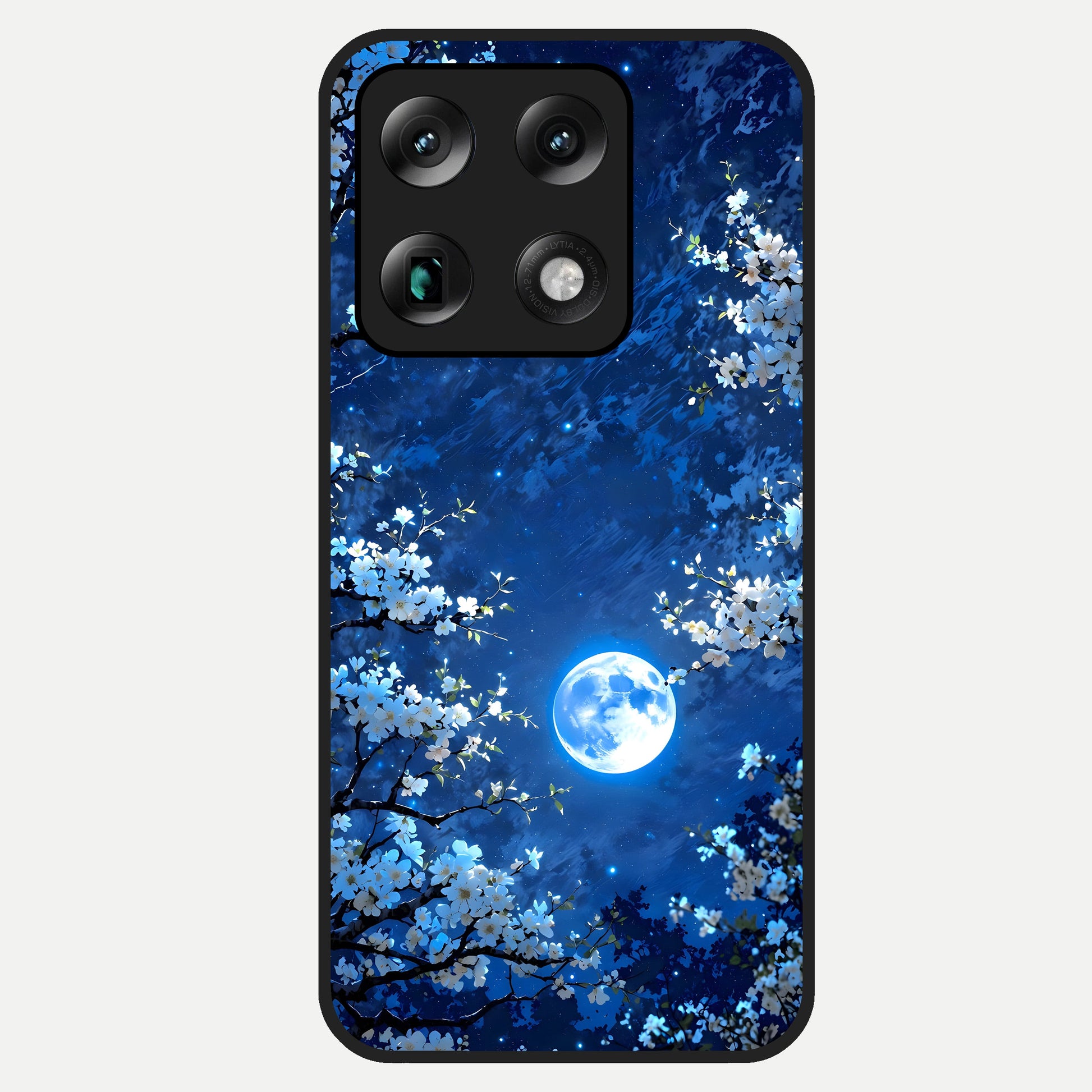  Blossom Moonlight Sky Glass Case For Moto Signature back cover – full design glossy printed glass finish