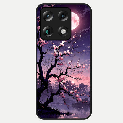  Blossom Pink Moon Glass Case For Moto Signature back cover – full design glossy printed glass finish