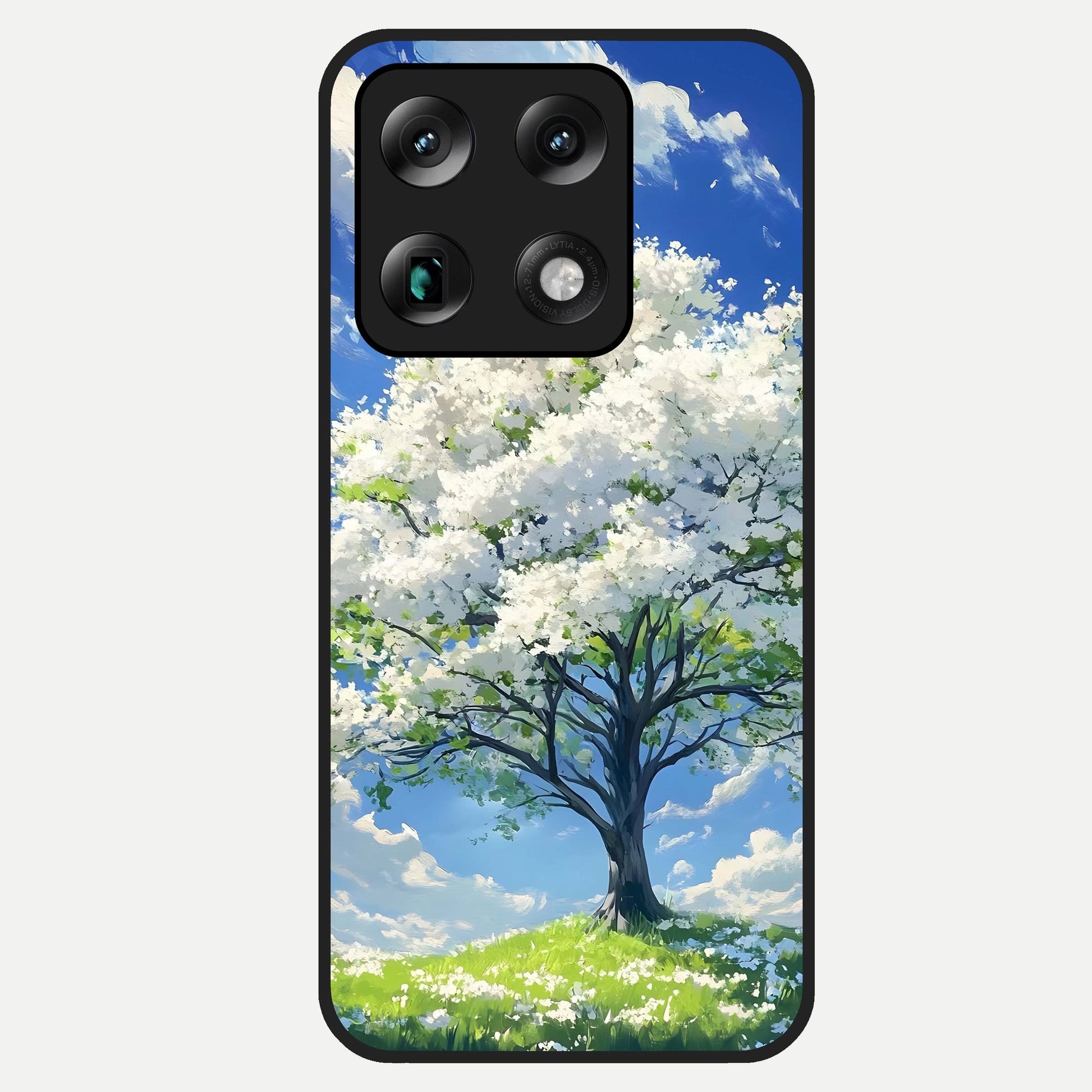  Blossom Sky Serenity Glass Case For Moto Signature back cover – full design glossy printed glass finish