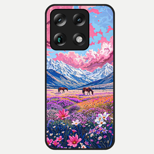  Blossom Valley Dream Glass Case For Moto Signature back cover – full design glossy printed glass finish