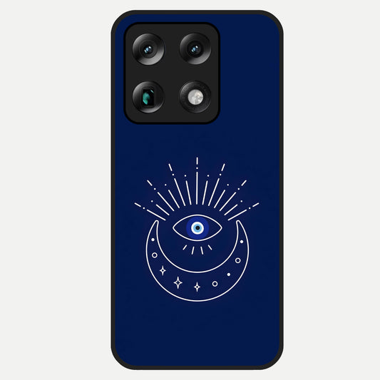  Blue Evil Eye Glass Case For Moto Signature back cover – full design glossy printed glass finish