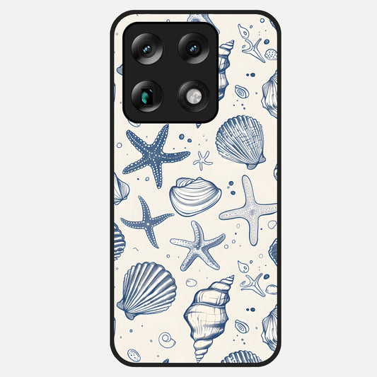  Blue Ocean Outline Glass Case For Moto Signature back cover – full design glossy printed glass finish