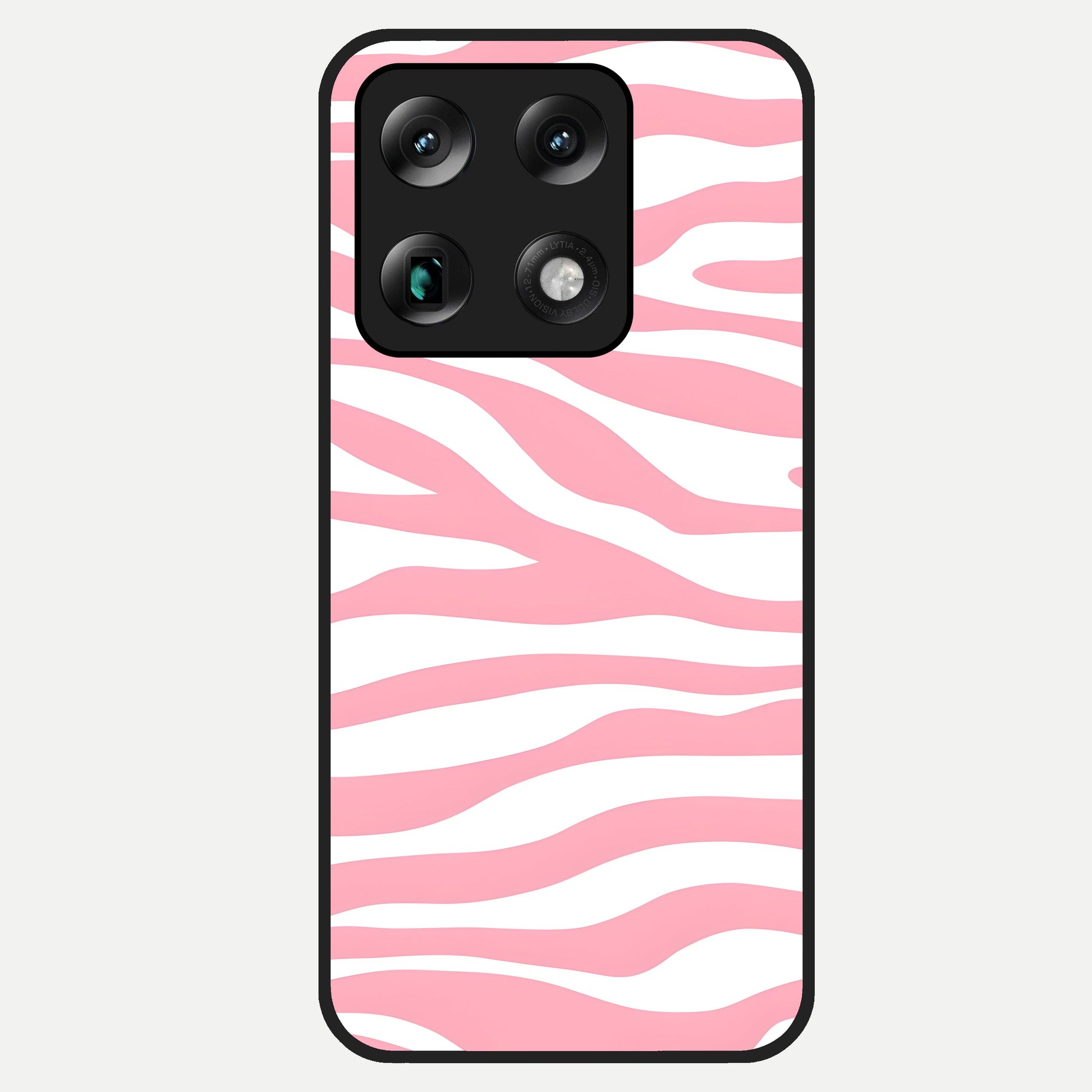  Blush Zebra Flow Glass Case For Moto Signature back cover – full design glossy printed glass finish