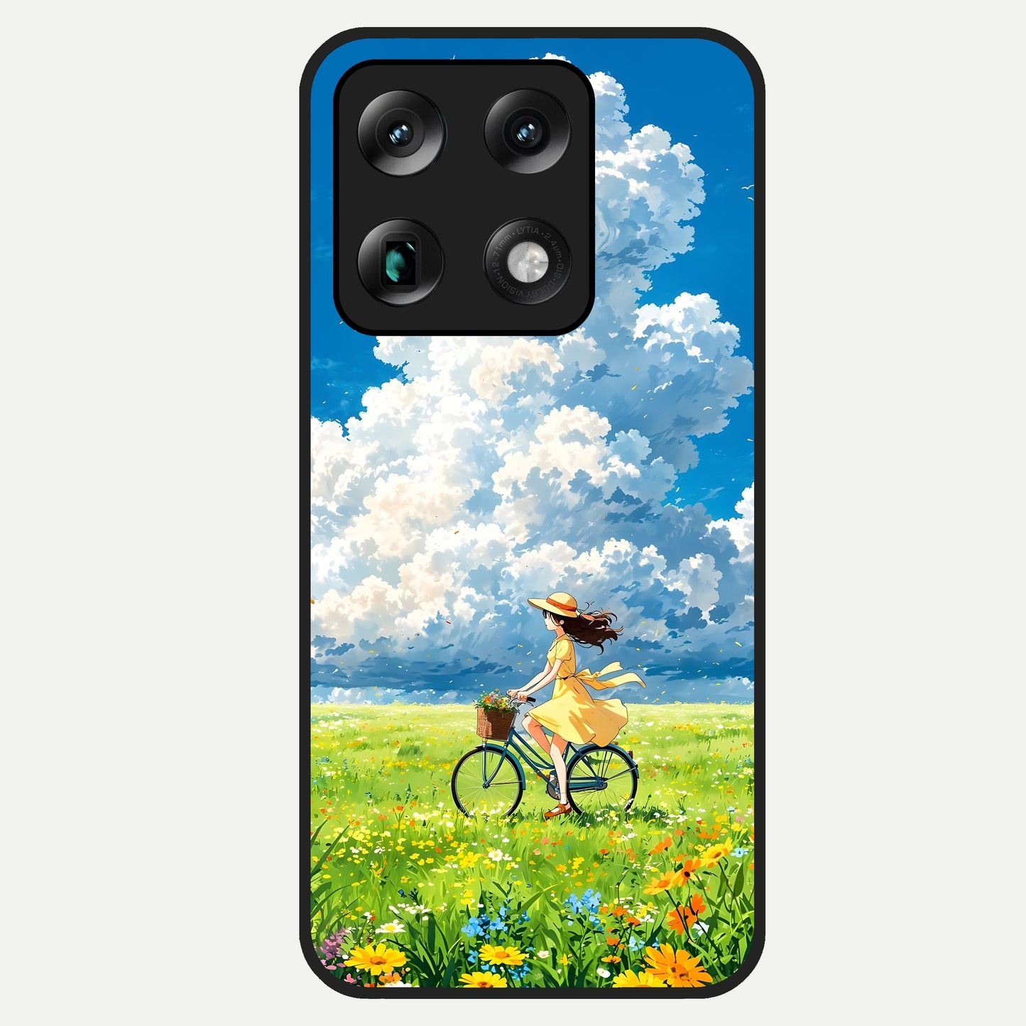  Breezy Meadow Ride Glass Case For Moto Signature back cover – full design glossy printed glass finish