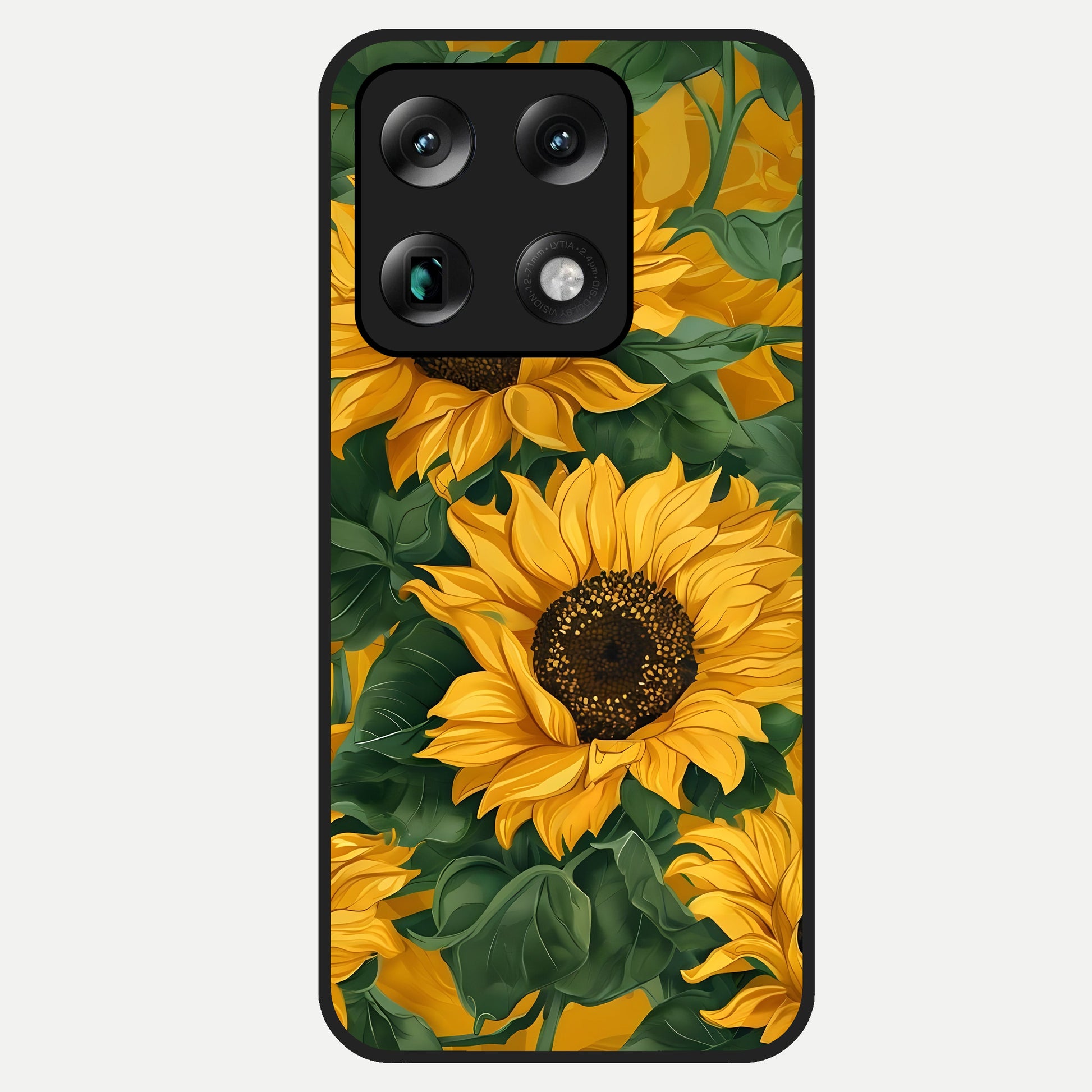  Bright Sunflower Bloom Glass Case For Moto Signature back cover – full design glossy printed glass finish