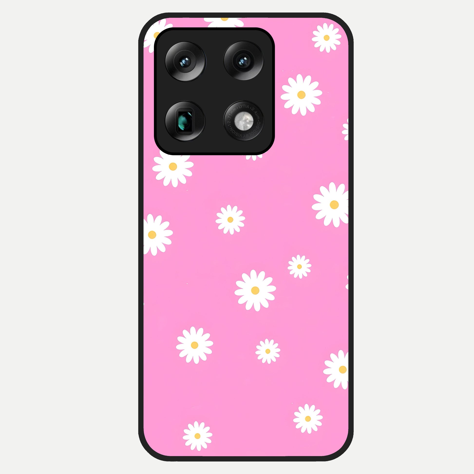  Bubblegum Daisy Pop Glass Case For Moto Signature back cover – full design glossy printed glass finish